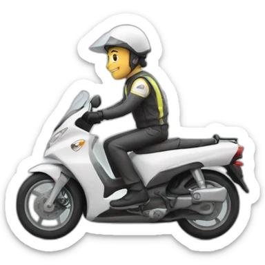 WHITE DELIVERY rider sticker