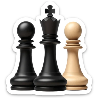 chess white and black sticker