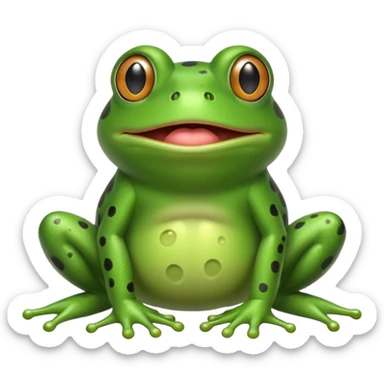 Frog farting sticker