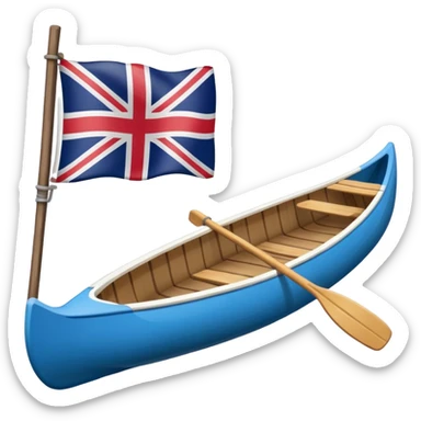 New England flag with a red backgournd white canot sticker