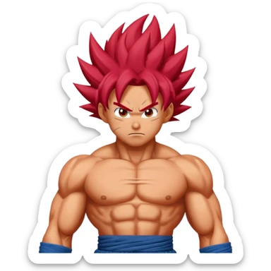 Goku super saiyan god sticker