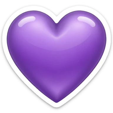 Corazón lila con brillos  sticker