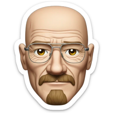 Bryan Cranston as Walter White from breaking bad making glass sticker