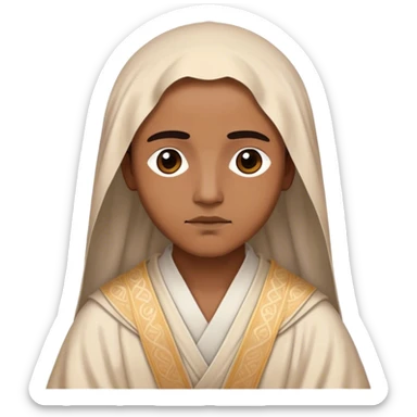 Cinematic Realistic Rumi Portrait Emoji, depicted as a mystical poet with soulful eyes and flowing traditional robes, rendered with delicate textures and ethereal soft lighting that captures his transcendent spiritual wisdom. sticker
