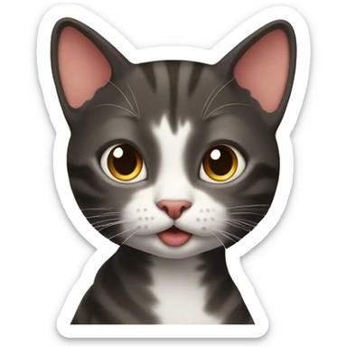 Coquette cat sticker