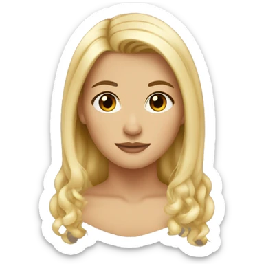 Blonde baleage highlights brown eyes sticker