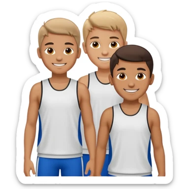 boys smiling in sportswear sticker