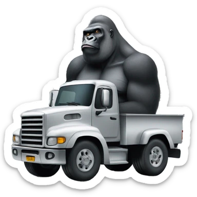 Silverback driving truck sticker