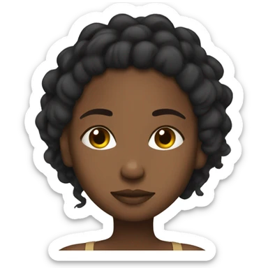 Black girl with locs sleeping peacefully sticker