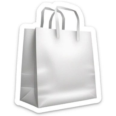 White shopping bag sticker