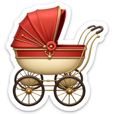vintage baby carriage sticker