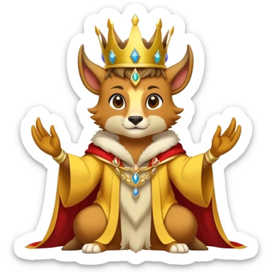 colorful anthro horned Royal vernid fursona Fakemon sticker