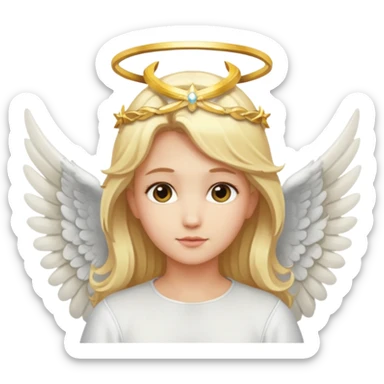 angel with wings and halo sticker