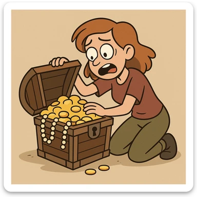 treasure chest sticker