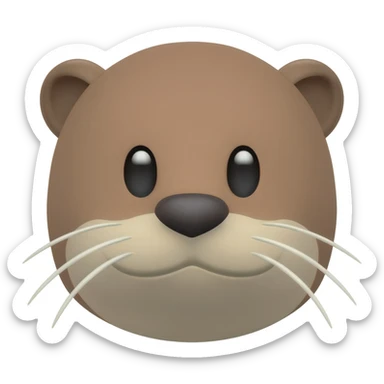 otter head, judge's gavel sticker