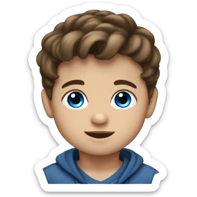 Baby boy brown hair blue eyes  sticker