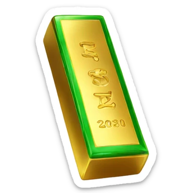 green gold bar sticker