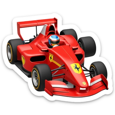 Ferrari F1 kart emoji sticker