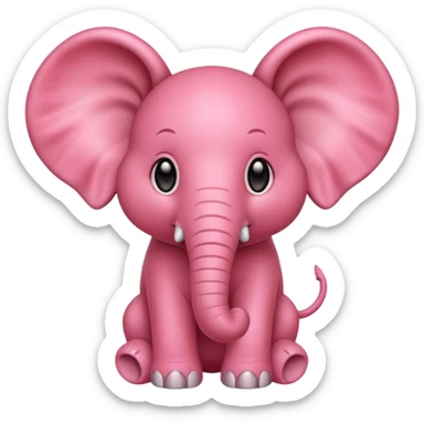 Strawberry elephant sticker