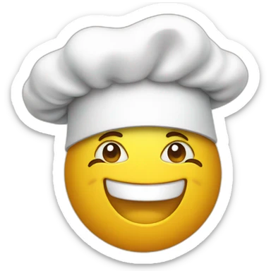 Food with chef hat sticker