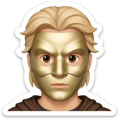 A hero wearing a full face shiesty mask sticker