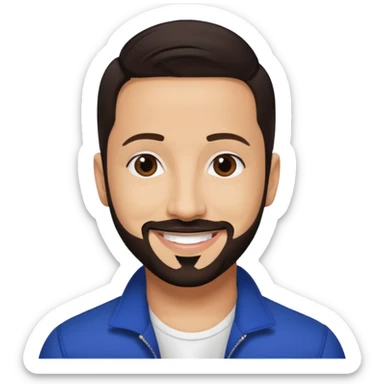 AJ McLean from Backstreet Boys with dark brown hair sticker