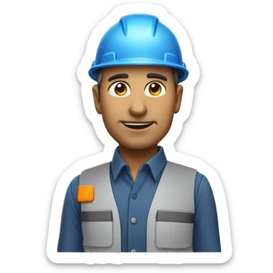 un ingeniero de contucion sticker