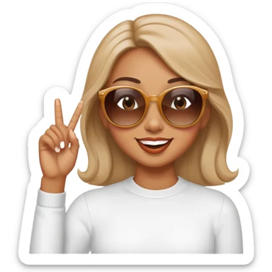 
Face Blowing a Kiss with Smiling Eyes and Sunglasses sticker