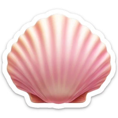 Pink seashell sticker