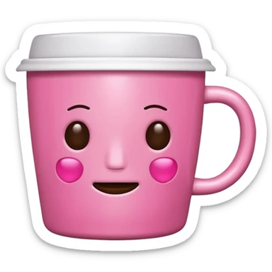 Pink coffe aesthetic  no use face sticker