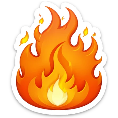 me un fuego pixeleado sticker