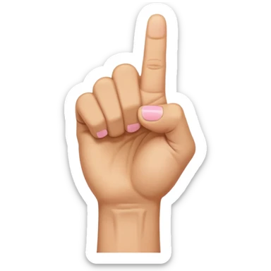 Closed fist with pinky finger sticking up sticker