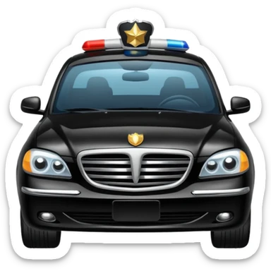 Black car fo officers sticker