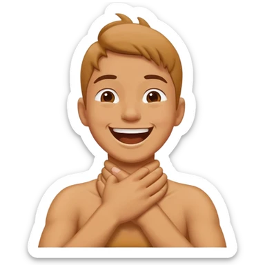 arms crossed choking neck laughing sticker