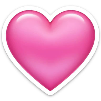 A glowing pink heart. Make it glow like crazy. Very bright and intense sticker