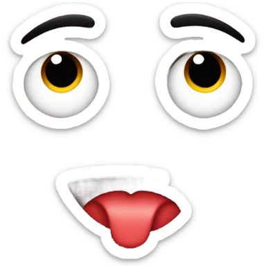 Emoji Face with stars instead of eyes red sticker