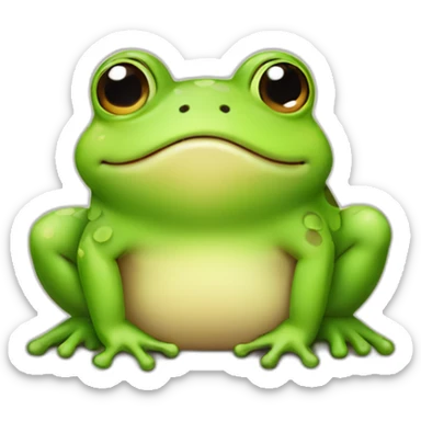Cute little chubby Frog sticker