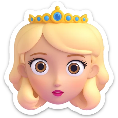 Disney princess face with big eyes sticker