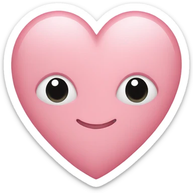light pink heart sticker