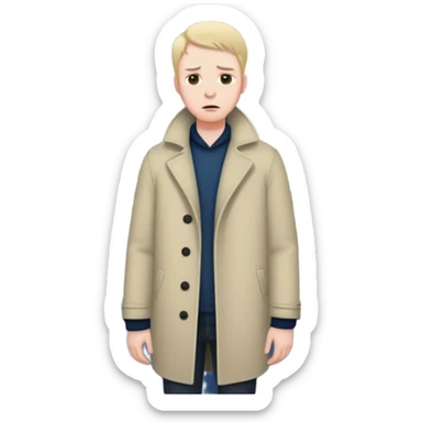 freezing man in bedroom sticker