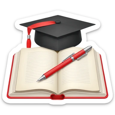 "A white open book,The pen should be positioned as placed exactly in the center between the pages.  if held by a right-handed person - meaning the direction is reversed compared to a left-handed grip. The pen should be uncapped, and the cap placed behind it." Styled with Red tape round on the pen sticker