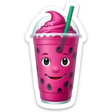 Starbucks dark pink dragonfruit refresher sticker