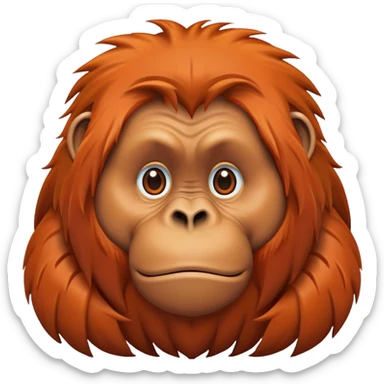 Orangutan’s face which is planning something tricky sticker