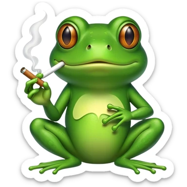 Can you make a frog smoking a joint  sticker