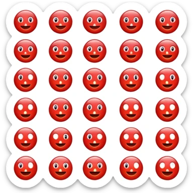 Red mon emoji sticker