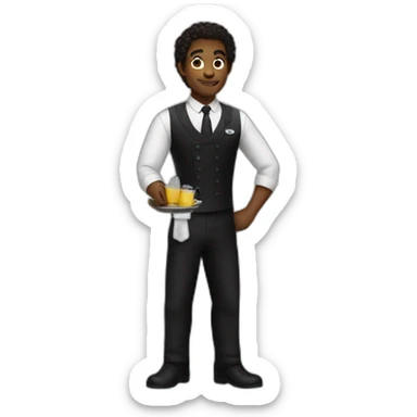 avenger characters as a waiter sticker