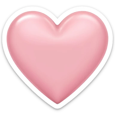 pale pink heart sticker