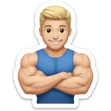 make an emoji of a developer showing bicepts sticker