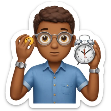 bufo adjusts clock to 4 o clock sticker