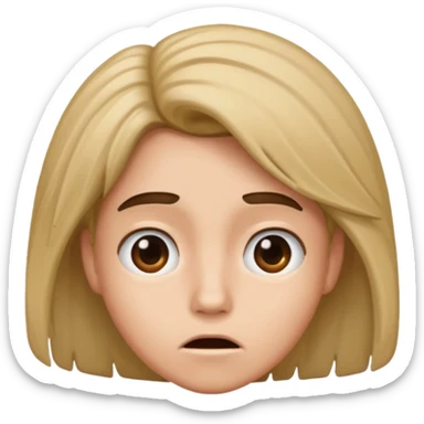 🤨 with hair sticker